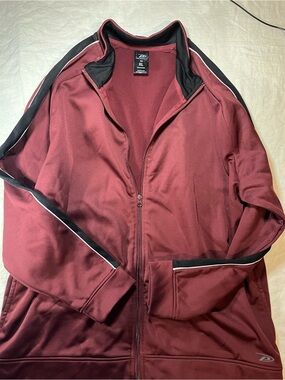 Men's Maroon Pro Player Track Jacket with Contrast Stripe - Performance